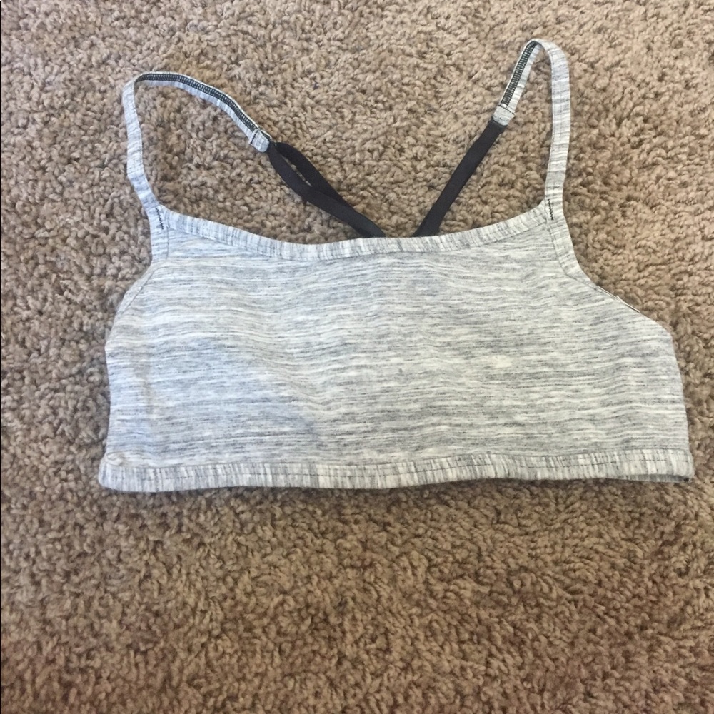 Heather gray strappy bralette