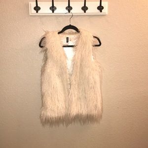 H&M White Fur Vest