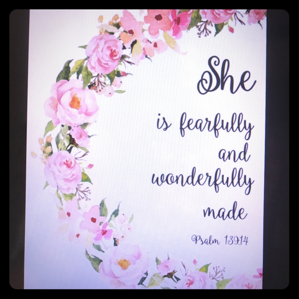 Psalm 139:24 she is fearfully and wonderfully made