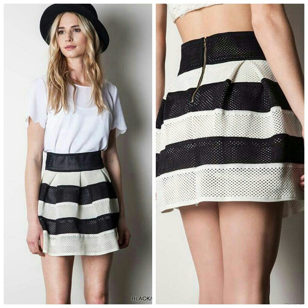 High waist pleat skirt