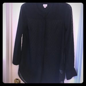 Sheer black blouse
