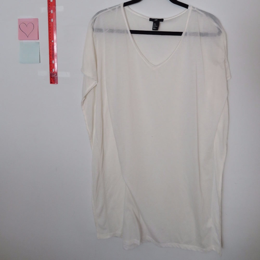 Transparent Flowy White Cover Up