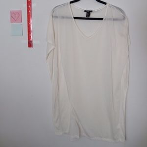 Transparent Flowy White Cover Up