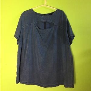 Simply Be denim short sleeve top