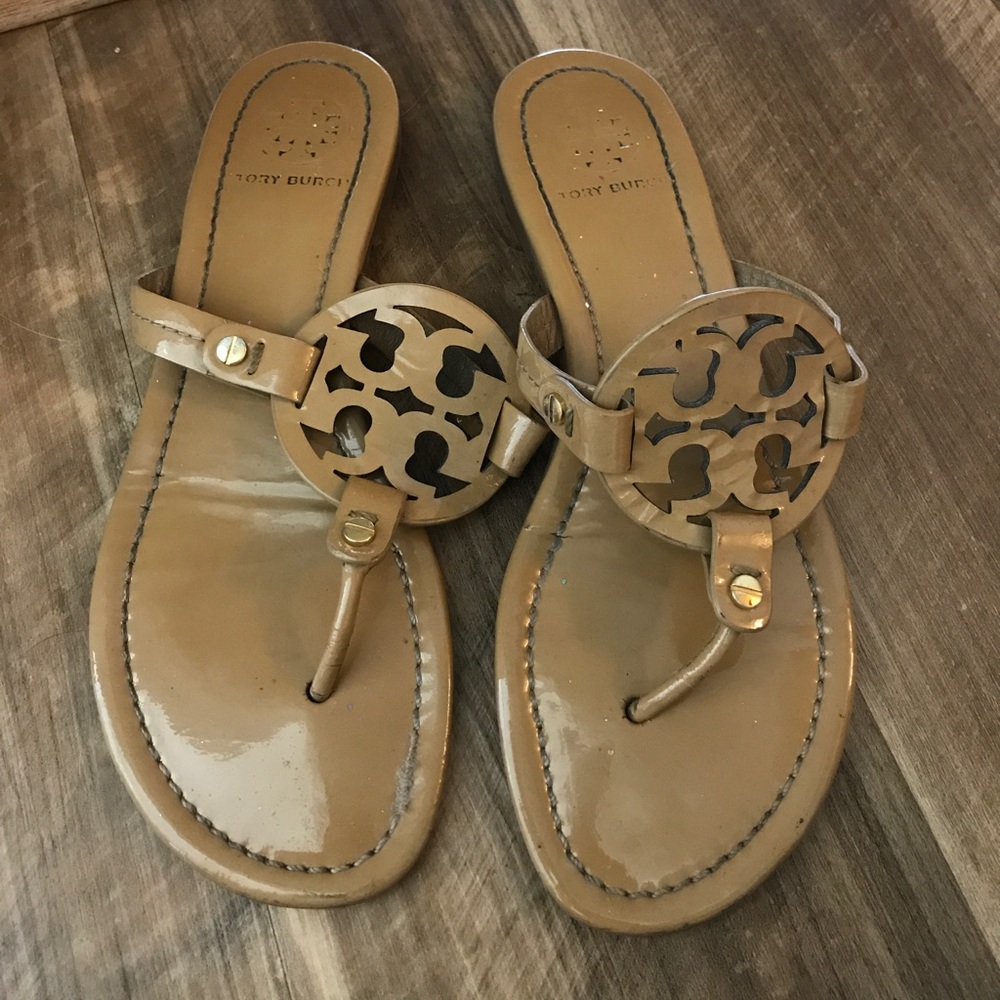 Tan TORY BURCH sandals. Size 6.5. .
