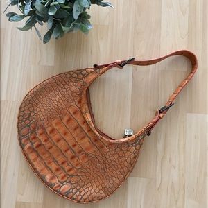 Donald Pliner Leather Faux Croc Purse