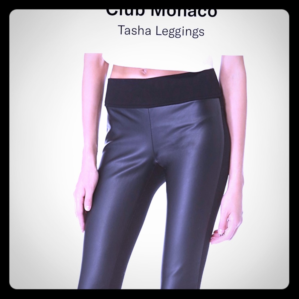 BNWT perfect Club Monaco Faux Leather Pant