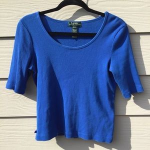 LAUREN RALPH LAUREN cotton blue t-shirt P/S