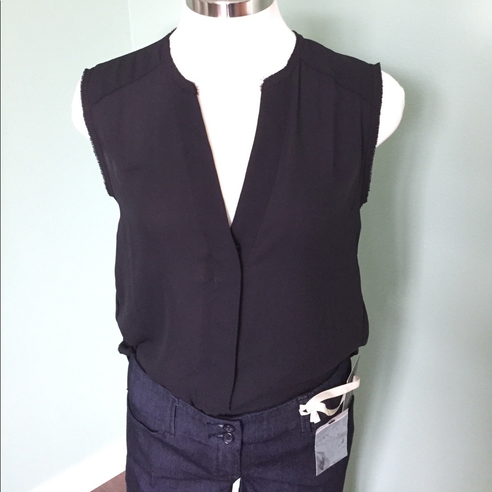 Chiffon-like high low tank tunic