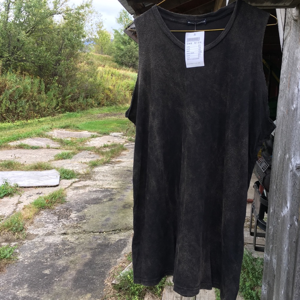 Brandy Melville Distressed Wash Muscle Tank Dress