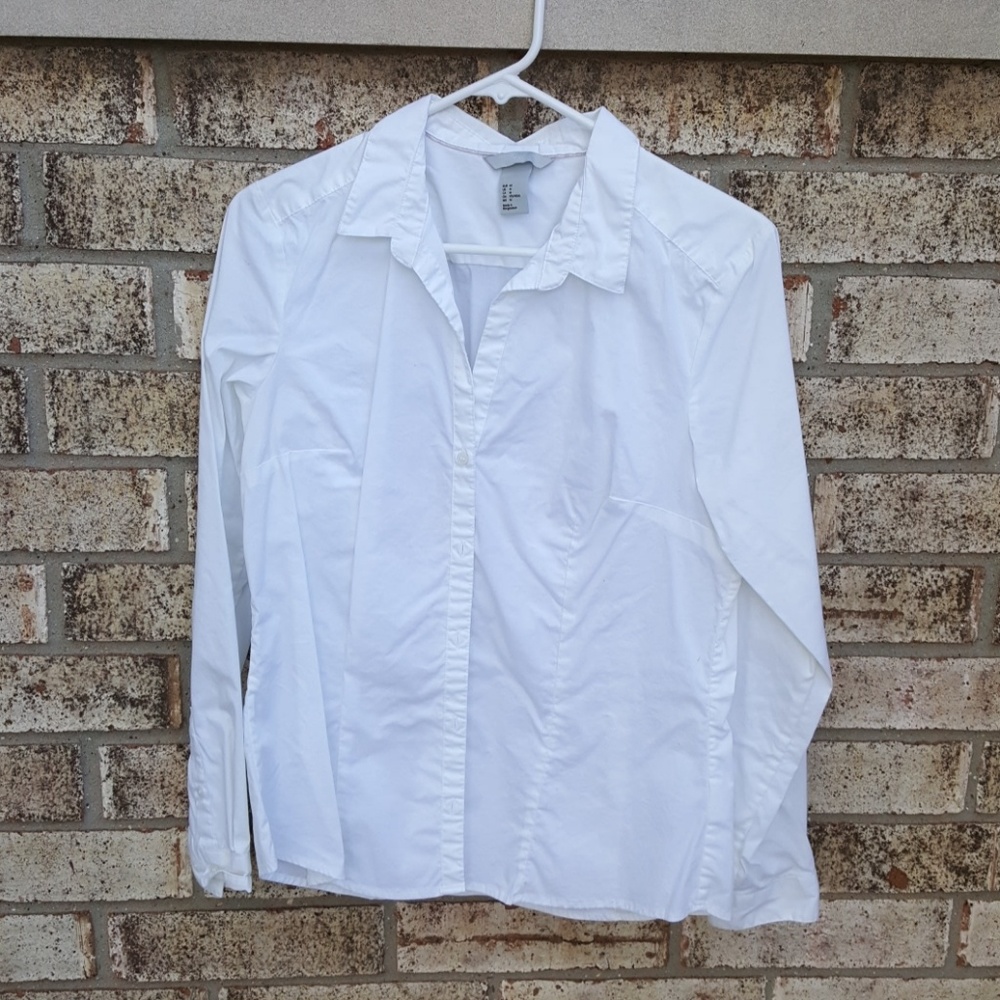 H&M White Button Up Blouse