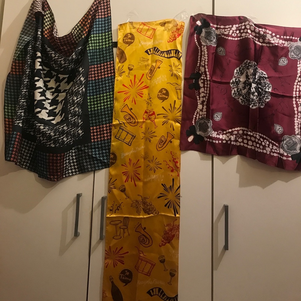 3 Beautiful Soft Silk Scarfs!
