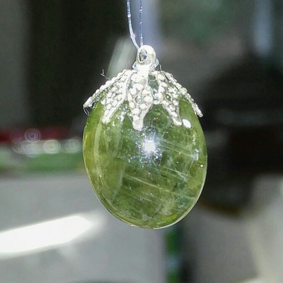 #0116 Green Rutile Sapphire Pendant - Picture 1 of 2