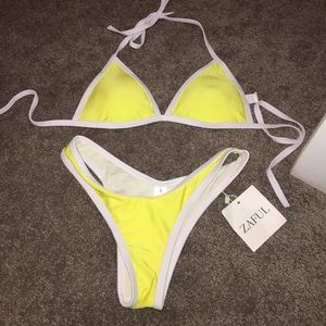 yellow bathing suit