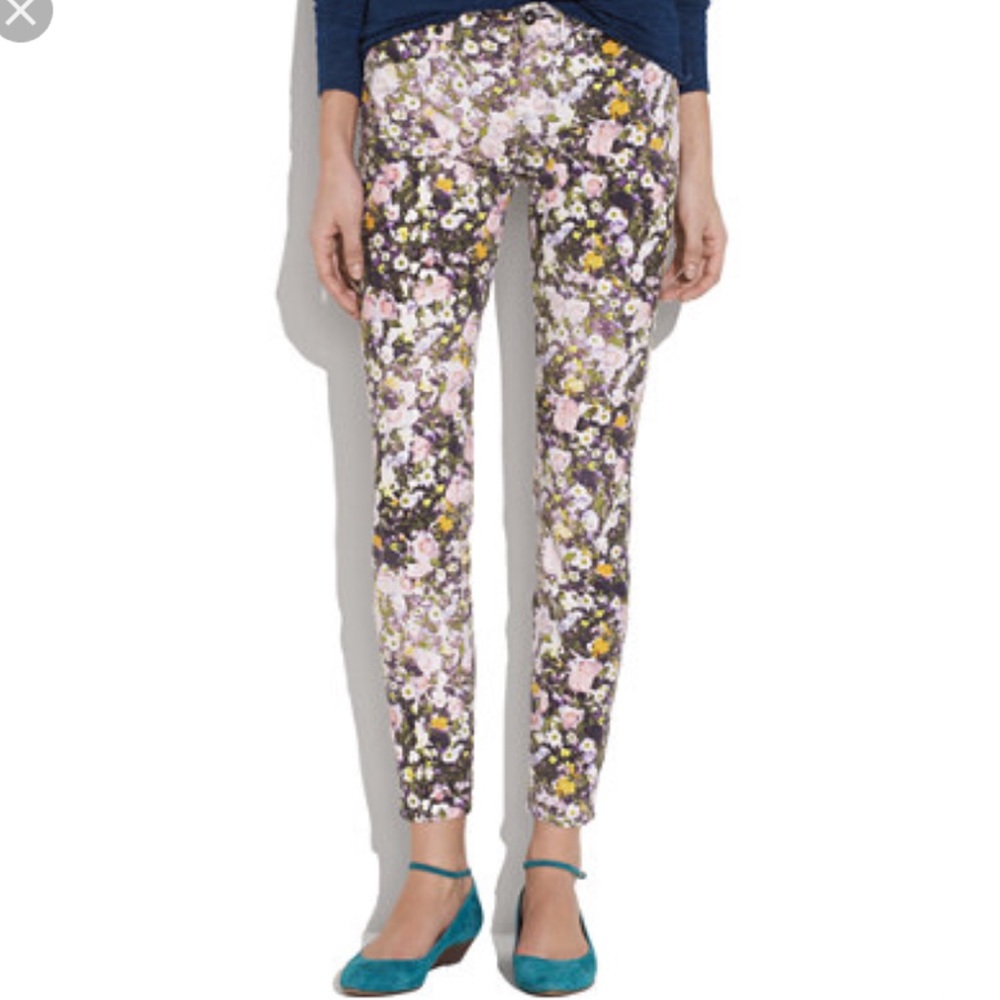 Madewell floral skinny jean