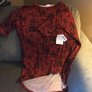 Red & black Lularoe Irma!