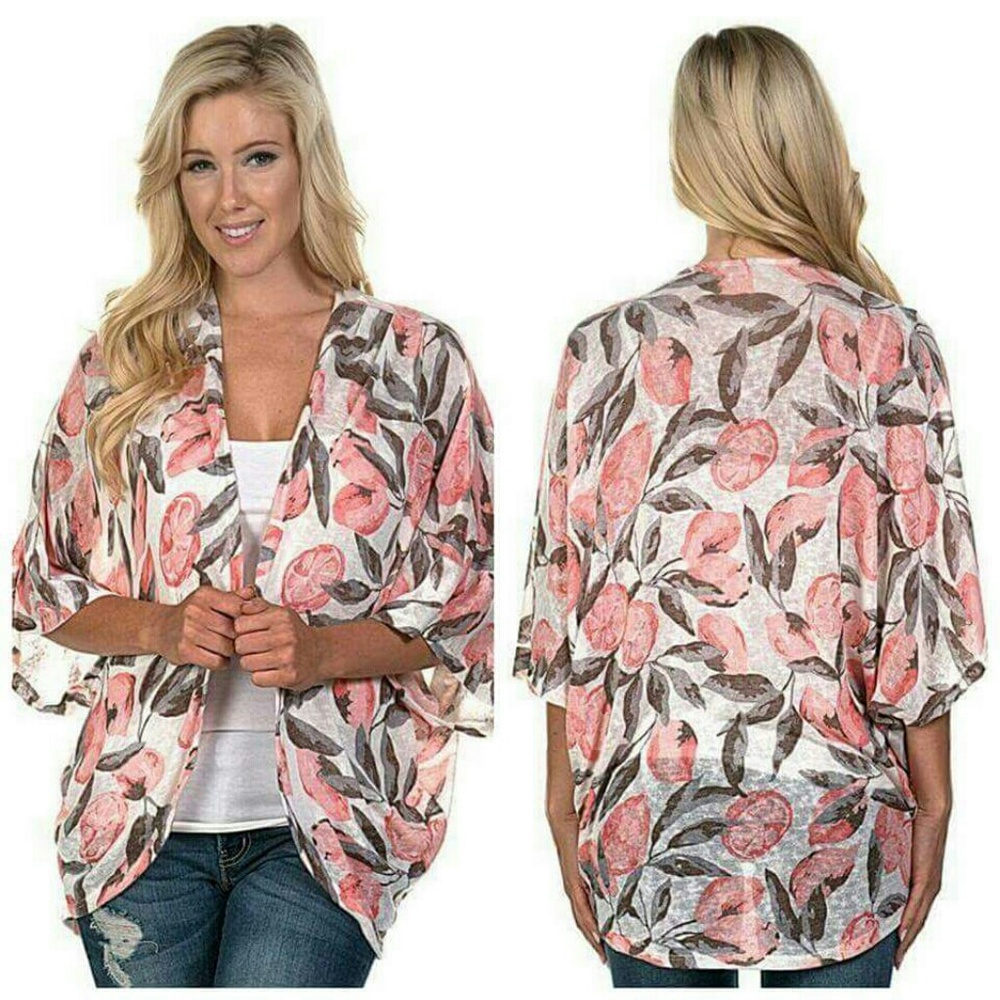 Floral print cardigan