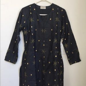 Gorgeous black & gold Indian kurta pajama