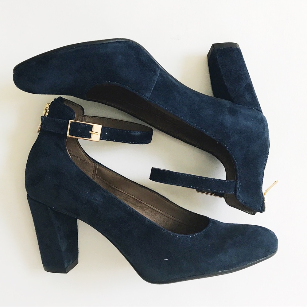 Last one Sz 9🌹Aerosoles suede leather heels - Picture 4 of 4