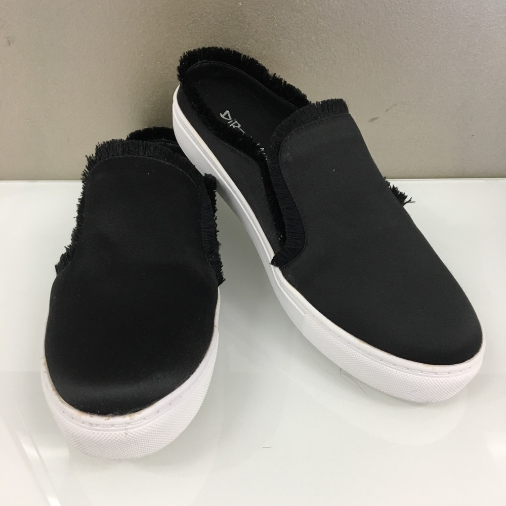 Dirty Laundry Black Satin Mule