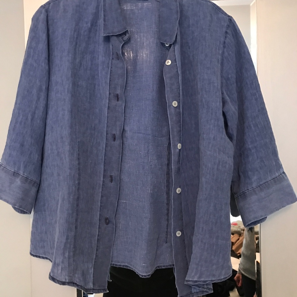 Italian linen button down shirt