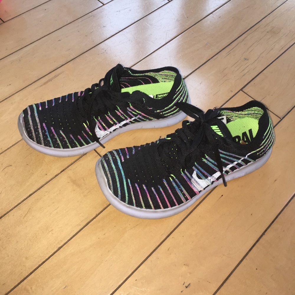 Nike Free Flyknit Running Sneakers Black 6
