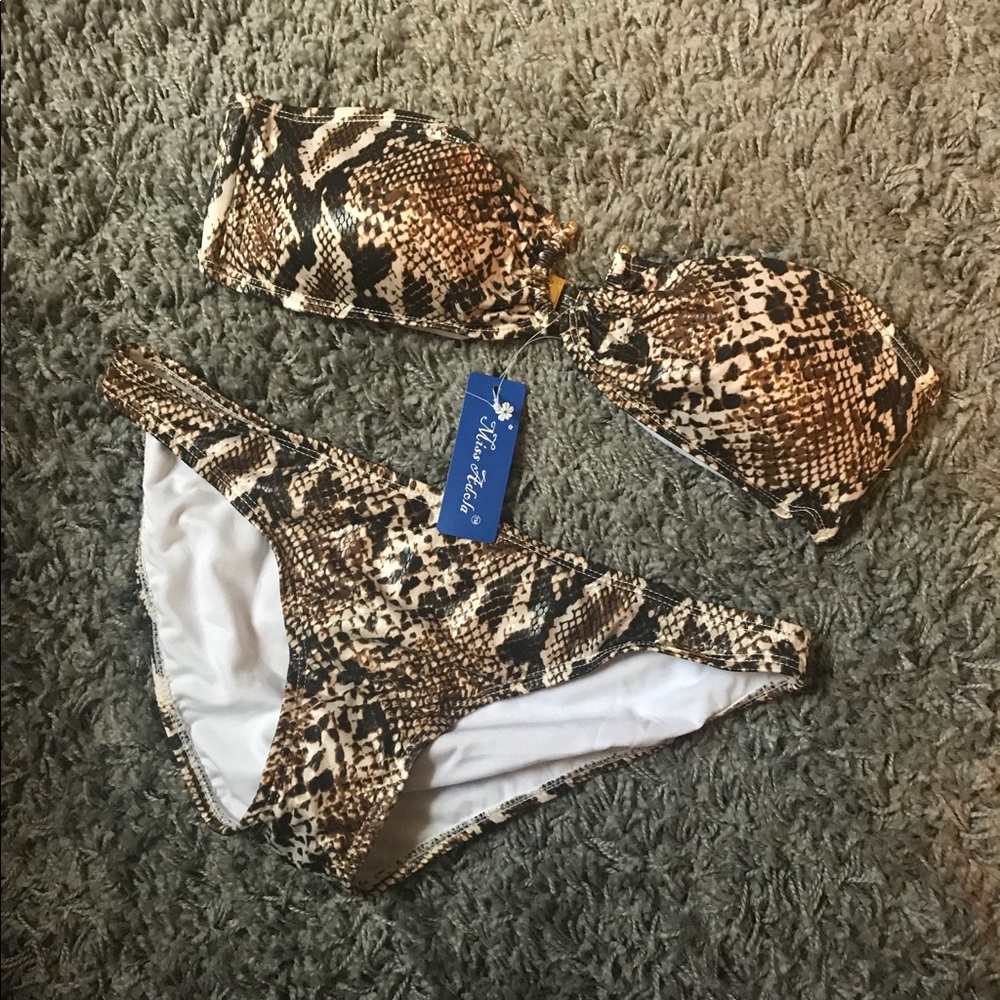 Snake skin pattern bikini!