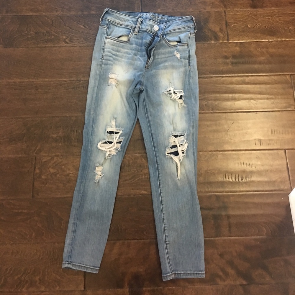 American eagle high rise jegging crop jeans