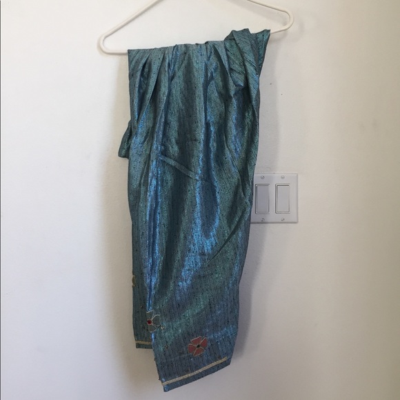 Shimmery blue Indian kurta pajama - Picture 4 of 4