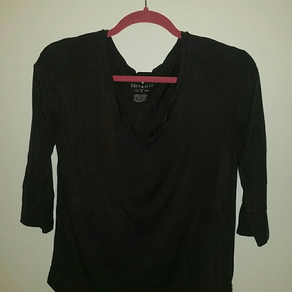 Charcoal Soft and Sexy 3/4 length top