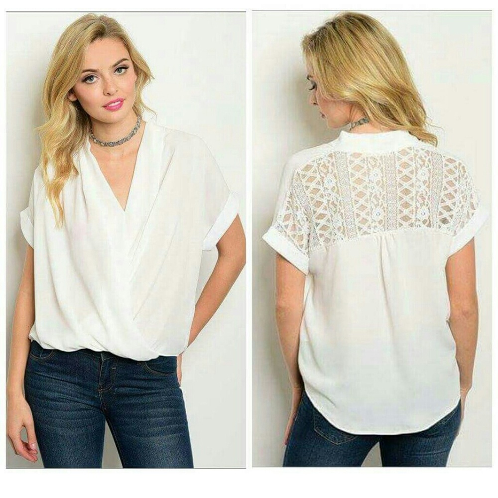 White surplice top