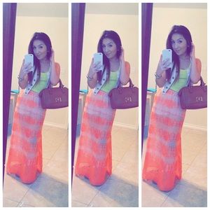 Charlotte Russe Orange/Peach 🍑 Maxi Skirt