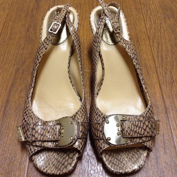 Cole Haan snakeskin sling backs - Picture 2 of 8