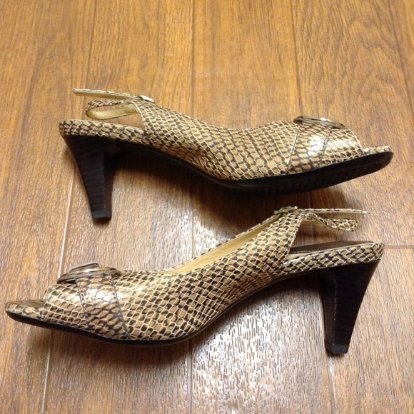 Cole Haan snakeskin sling backs - Picture 4 of 8