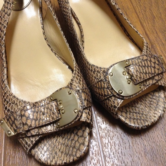 Cole Haan snakeskin sling backs - Picture 7 of 8