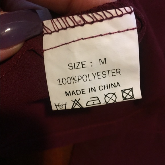 Tobi Sheer Maroon button down - Picture 3 of 4