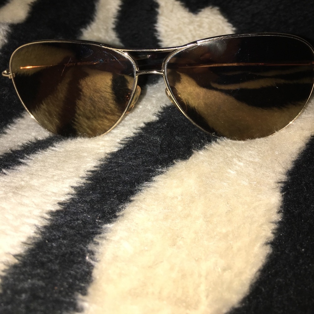 Authentic PreLoved Tory Burch Gold Aviatiors