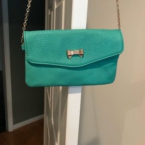 Small teal crossbody