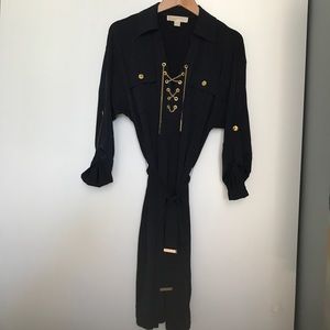 MICHAEL Michael Kors Navy Blue/Gold Dress