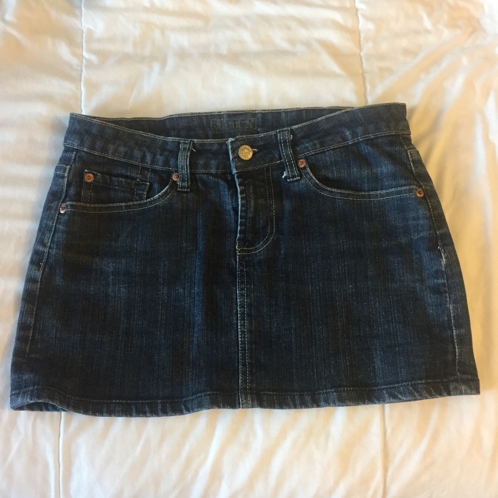 Denim mini-skirt
