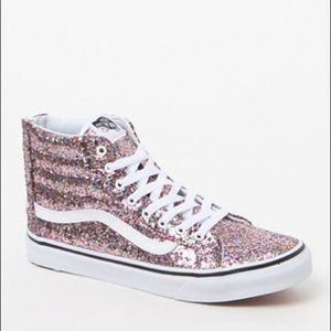 Sparkly vans glitter sneakers high tops