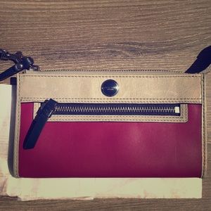Colorblocked Coach wristlet