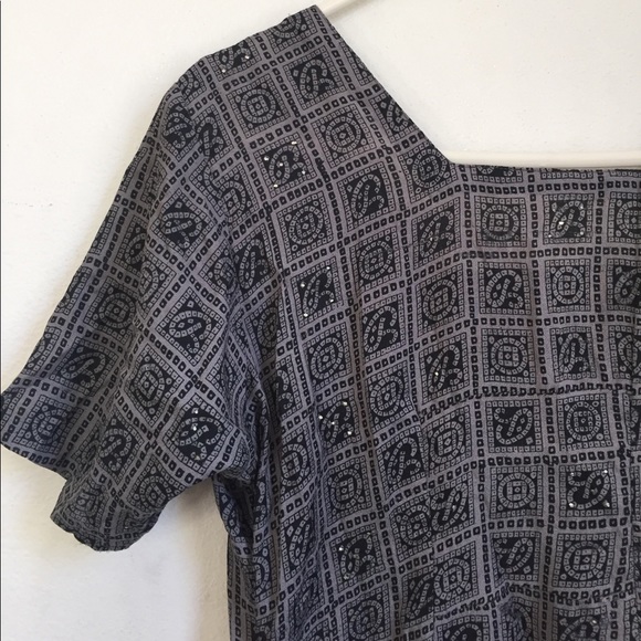 Black & gray Indian silk kurta pajama - Picture 2 of 4