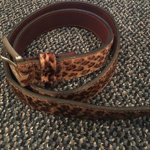Express Genuine Leather Animal Print Belt Size M