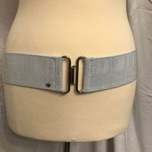 Betsey Johnson Chambray Belt with Silver Accent