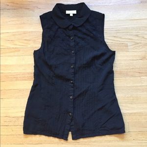 Cute vintage style button up tank top