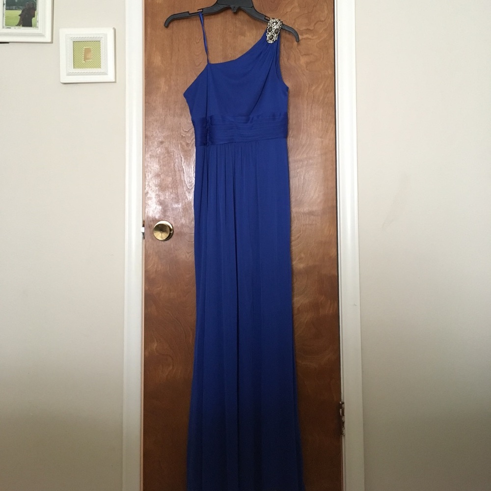 Adrianna Papel Floor length blue dress. Nwt!