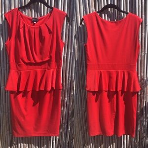 Stunning Red Peplum Dress