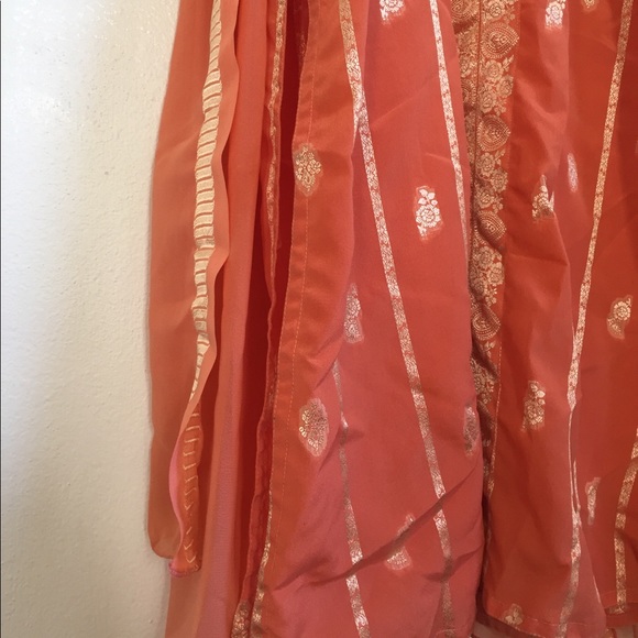 Peach Indian Kurta pajama - Picture 3 of 5