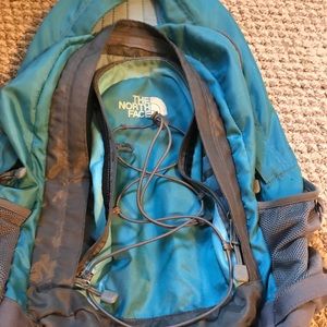 North face light blue jester backpack